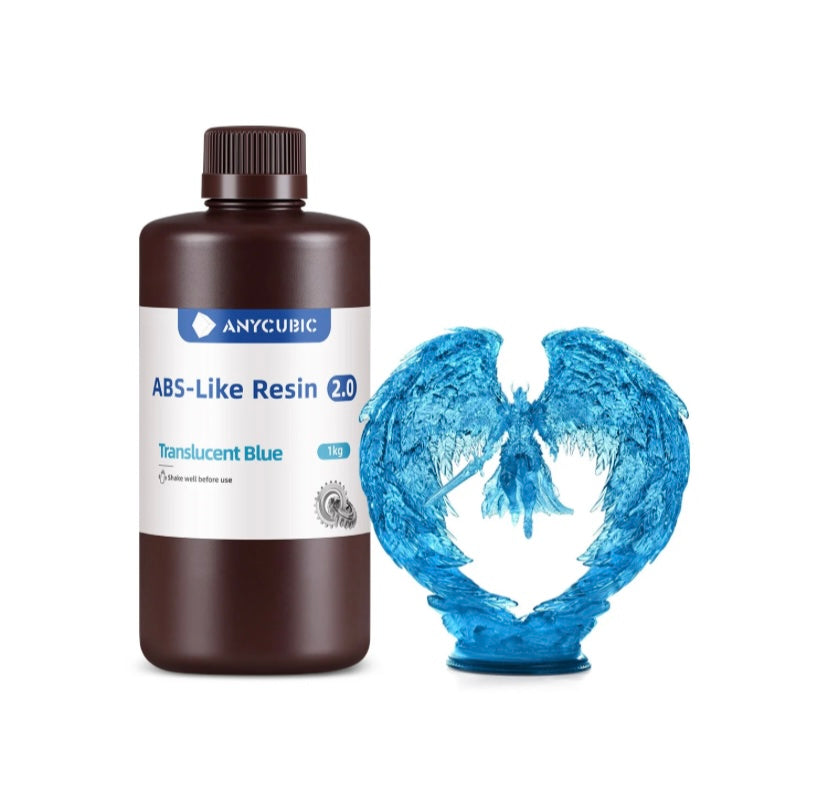Anycubic ABS-Like 2.0 Resin áttetsző kék 1kg