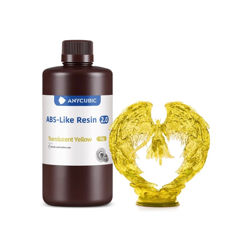 Anycubic ABS-Like 2.0 Resin áttetsző citromsárga 1kg