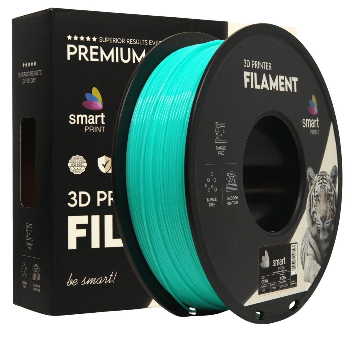 Smart Print PETG cián 1.75mm 1kg filament